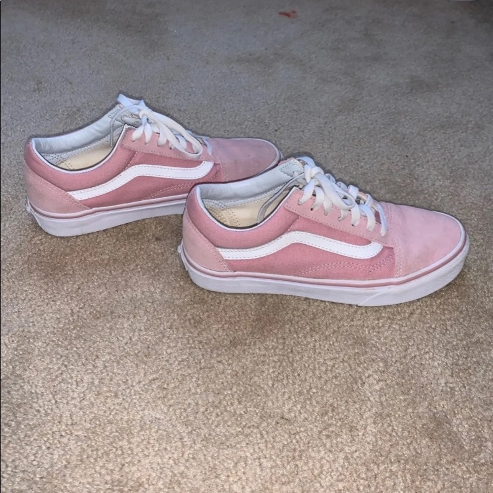 VANS pink old skool shoes- size 7 W